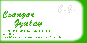 csongor gyulay business card